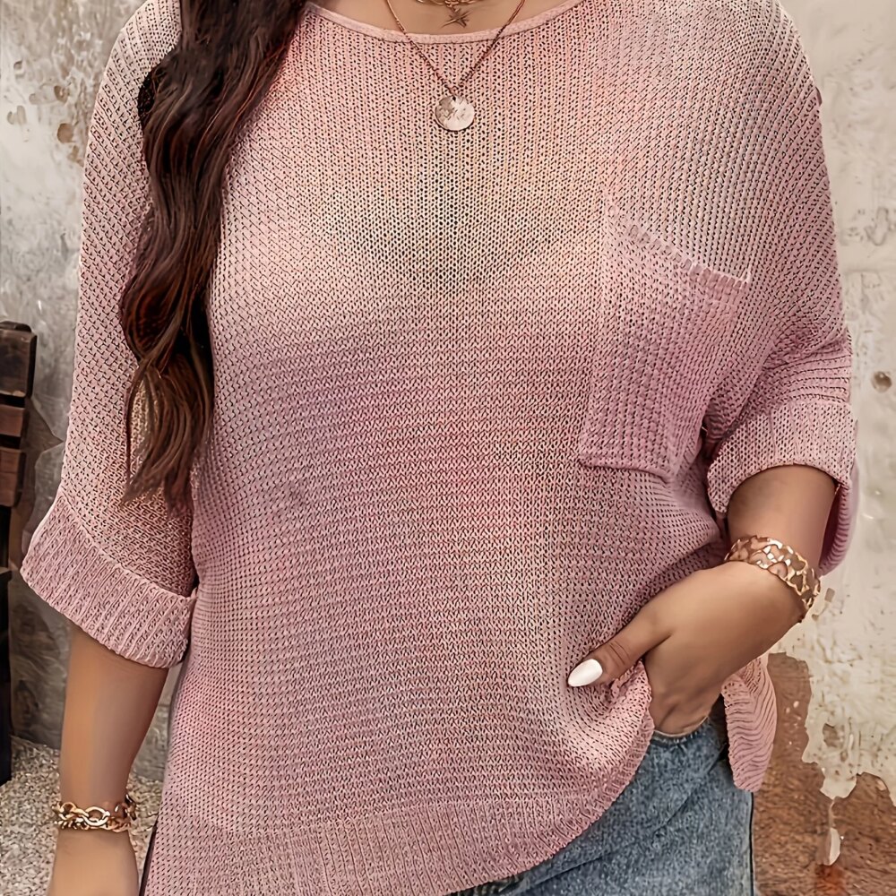 Women's plus size top spring chic and elegant top suitable for casual women's fashionable top