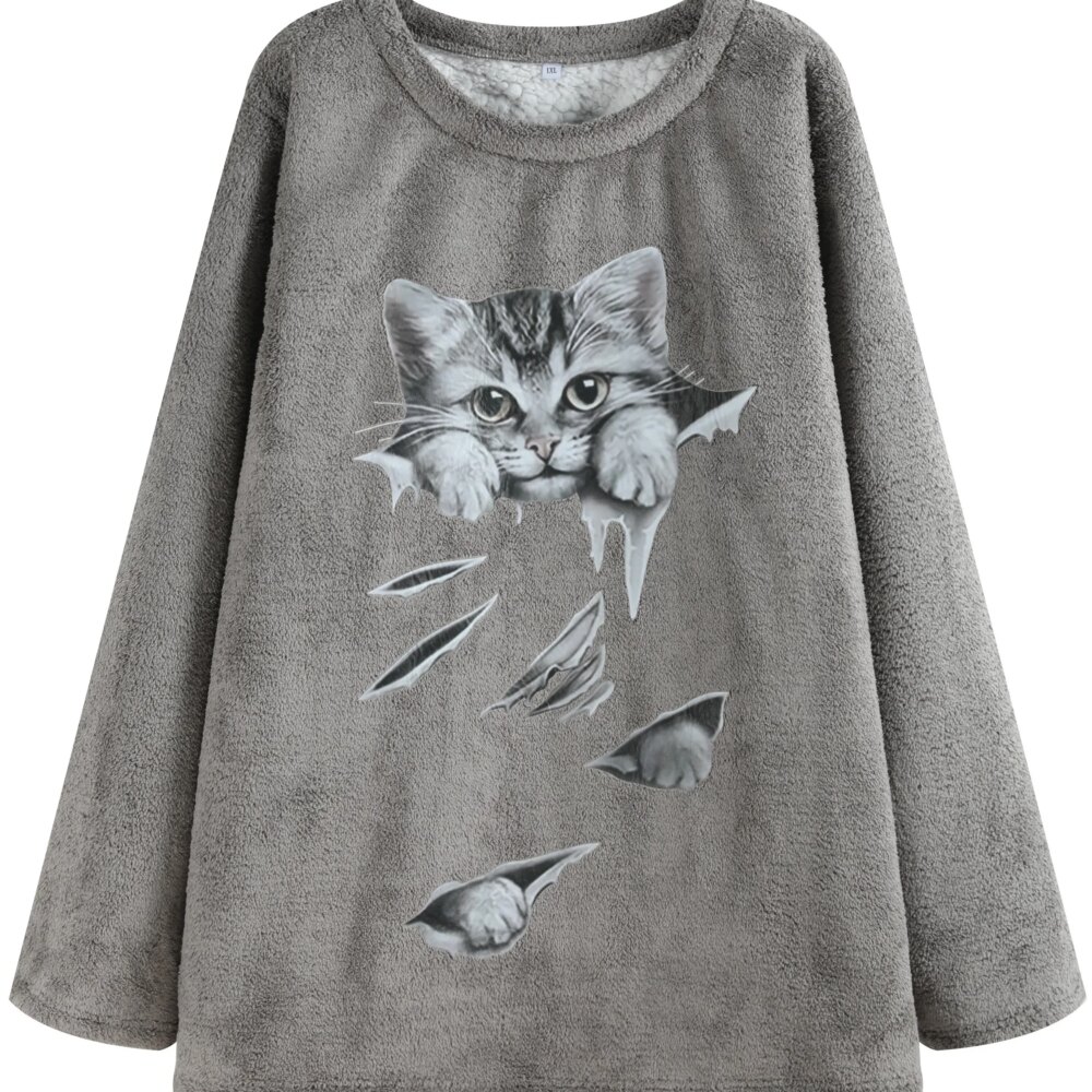 Women Plus Size Woven Autumn Hoodie