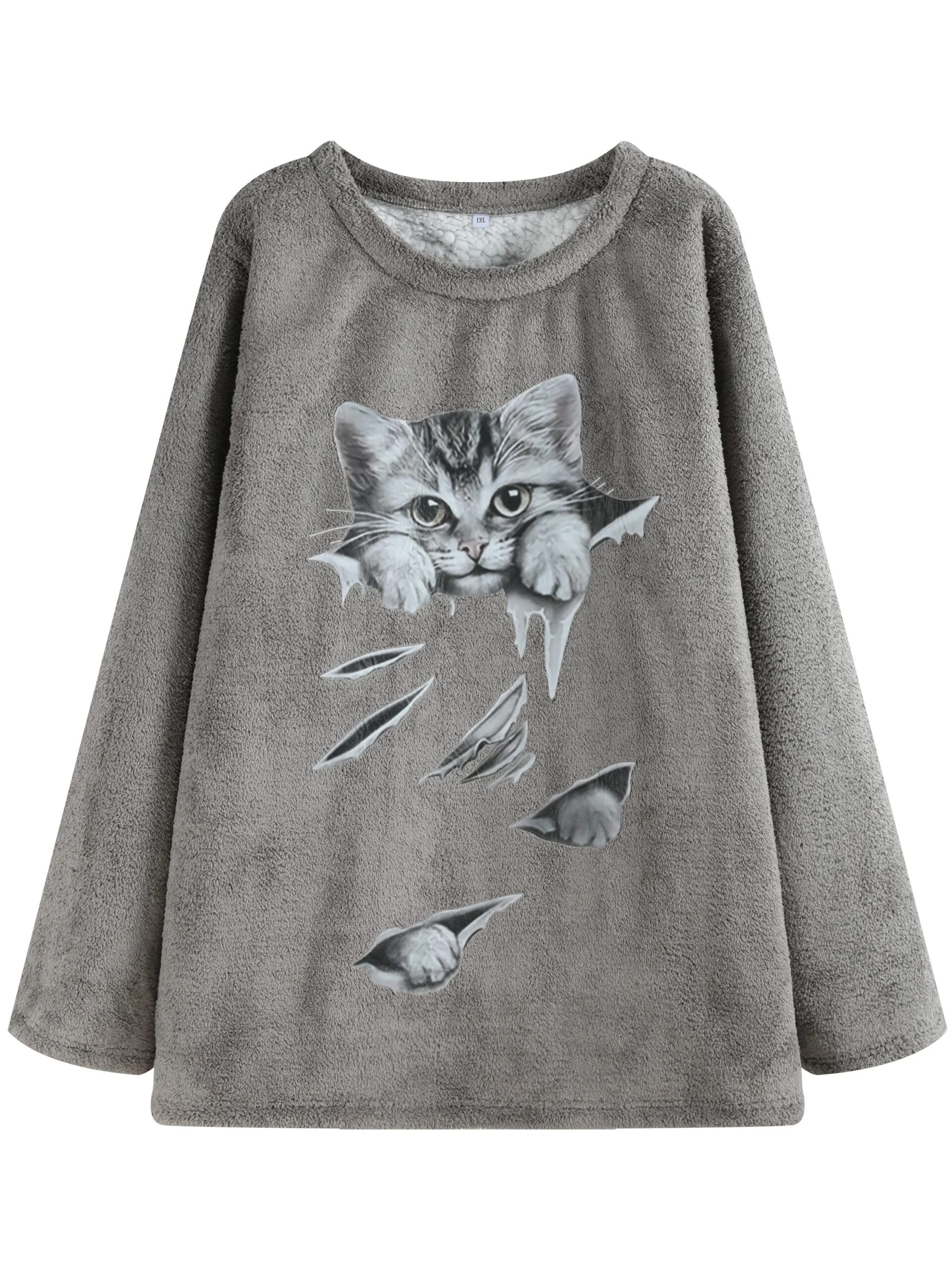 Women Plus Size Woven Autumn Hoodie