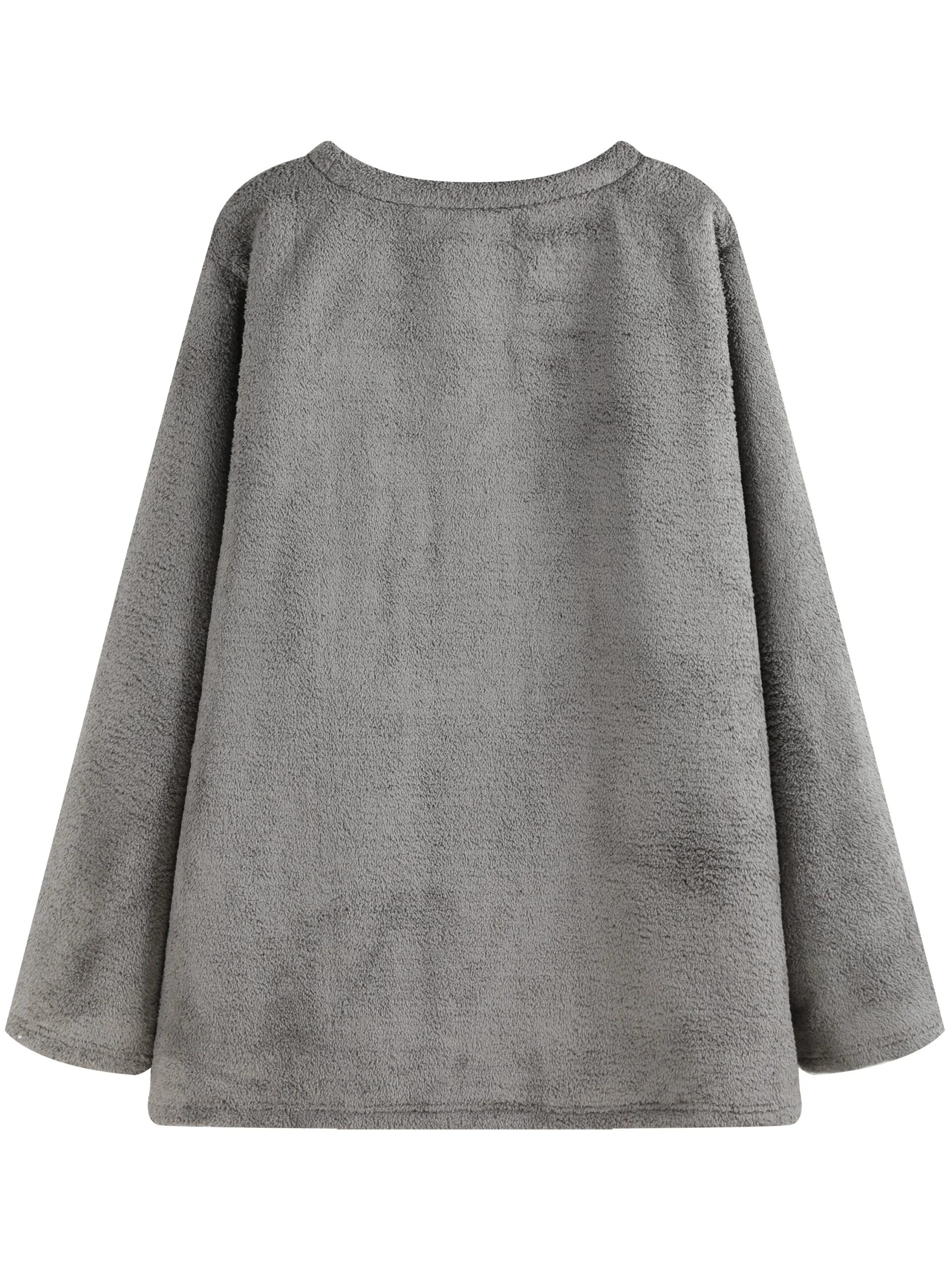 Women Plus Size Woven Autumn Hoodie - Image 2