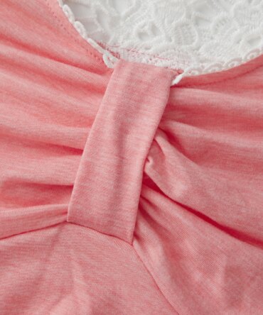 Women s Plus Size Summer T-Shirt with Lace Detailing and Irregular Ruffles Short Sleeves Streetwear Top for Casual Wear