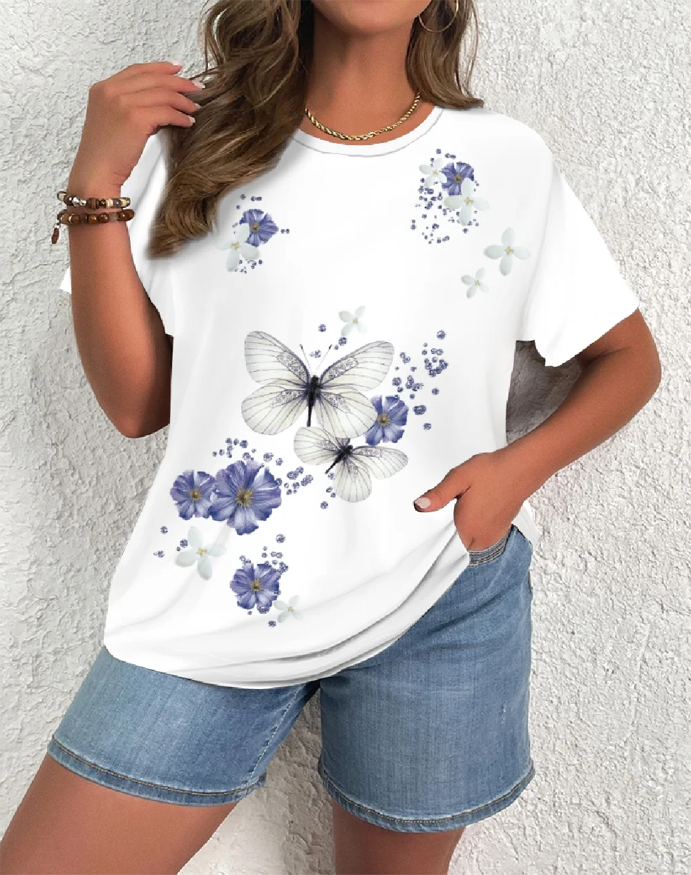 Plus Size Elegant Casual Woman T-Shirt Fashion Loose T-Shirt Woman Temperament Long sleeve T-Shirt Holiday Weekend - Image 4