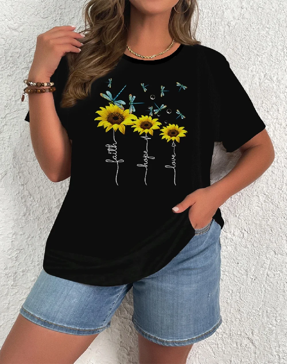 Plus Size Elegant Casual Woman T-Shirt Fashion Loose T-Shirt Woman Temperament Long sleeve T-Shirt Holiday Weekend - Image 2