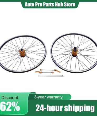 29 Inch Mountain Bike Wheel Set, Aluminum Alloy Dual Disc Brake Six-Hole Front Rear Wheels, Lightweight for Off-Road Adventures