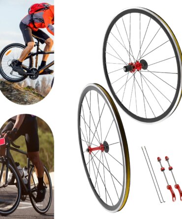 700C Road Bicycle Front & Rear Rim Wheel Set – 7/8/9/10/11 Speed Cassette, C/V Brake