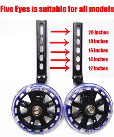12 Inch-20 Inch Auxiliary Bike Wheel Mute Pvc  Balance Auxiliary Wheel  Kid Riding Universal Children's Bicycle Accessories