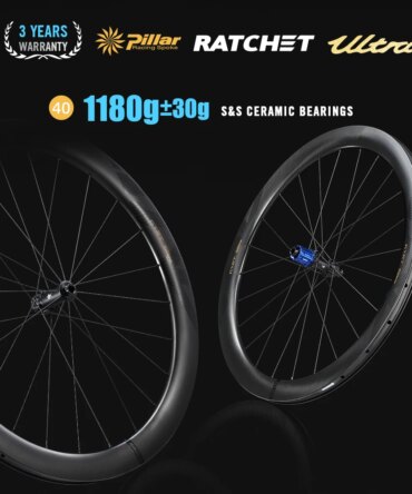RYET Road Carbon Bike Wheelset 1180g Ultralight Ceramic Tubless Clincher Disc Brake Ratchet 60T Hub Bicycle Wheel Cycling Rims