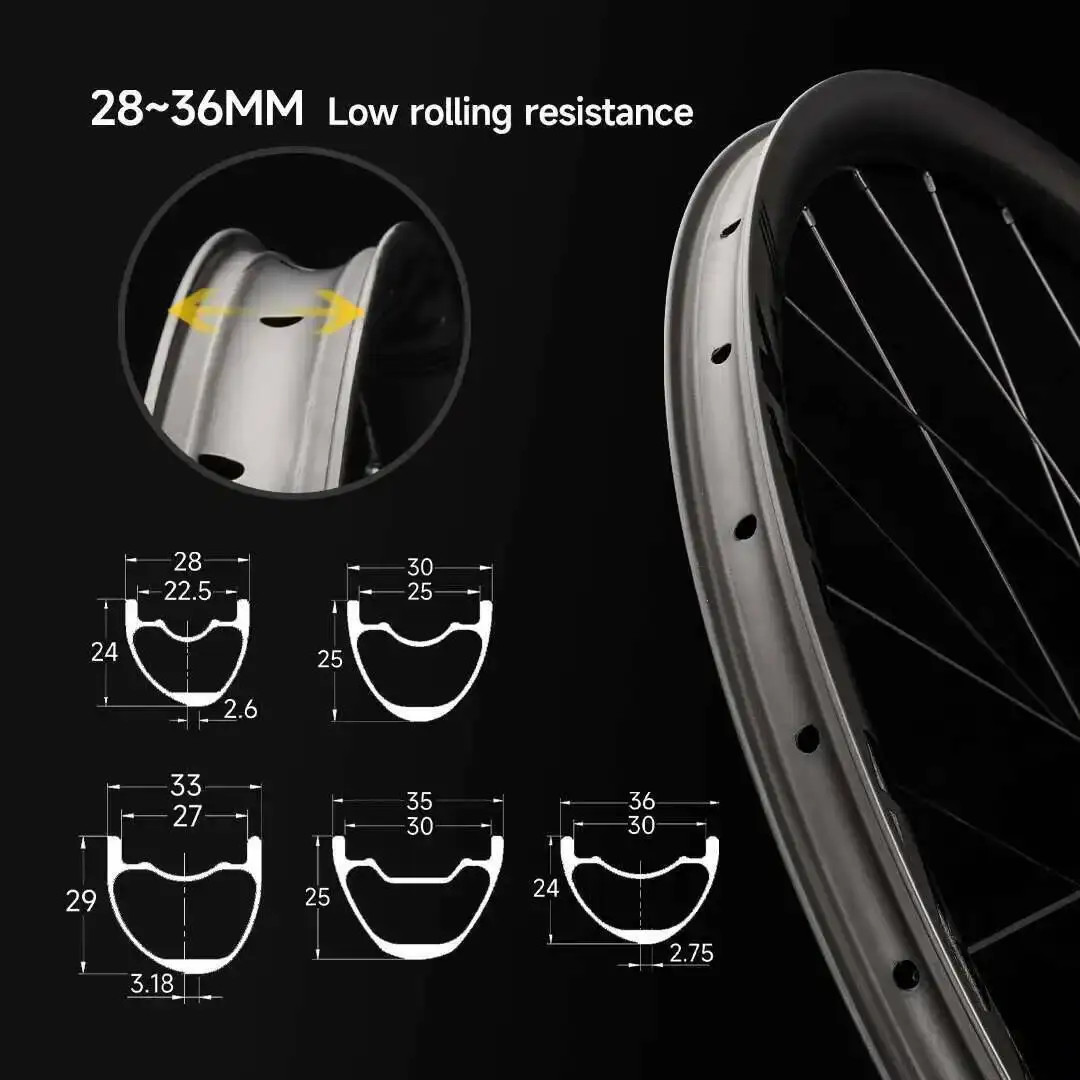 ELITEWHEELS 29er MTB Carbon Wheels Ultralight 28mm Width 24 Depth Mountain Bicycle Rims M11 Straight Pull Hub Carbon Wheelset - Image 4