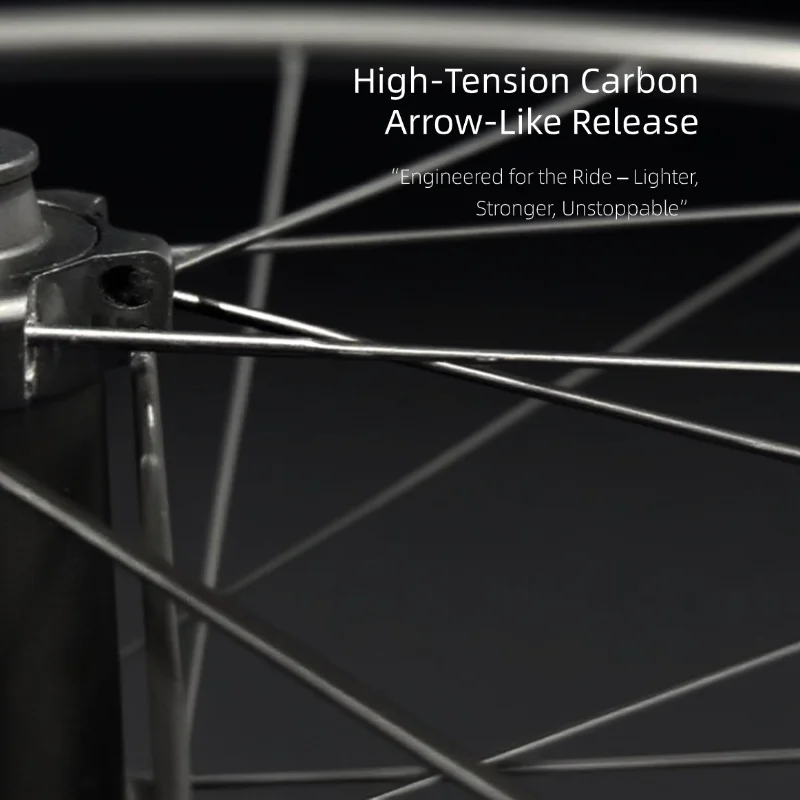 AERORAPTOR 50 WAVE 700c Carbon Wheelset Tubeless 36T Ratchet Hub Bicycle Wave Rim AERO418 Spoke Center-Lock Disc Brake Wheels - Image 4