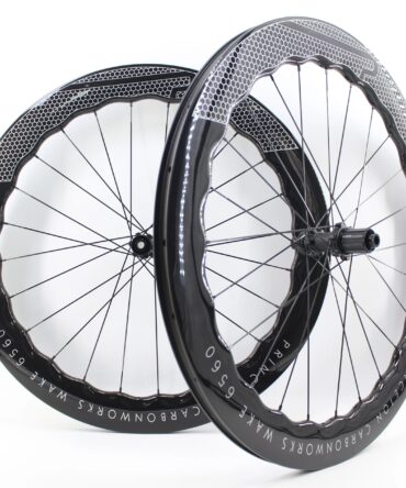 New 700C 65mm wave Road Bike UD Full Carbon Fibre Bicycle Thru Axle Center lock Disc brake Wheelset clincher tubeless rims 25mm