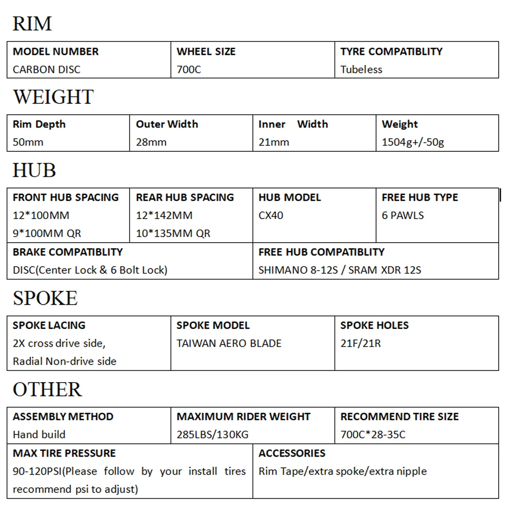 SUPERTEAM-Cabon Fiber Wheelset 700C Road Disc Brake Wheels 50mm Tubeless Clincher Bike Wheel set 6Pawls Hub for HG/XDR Wheels - Image 6