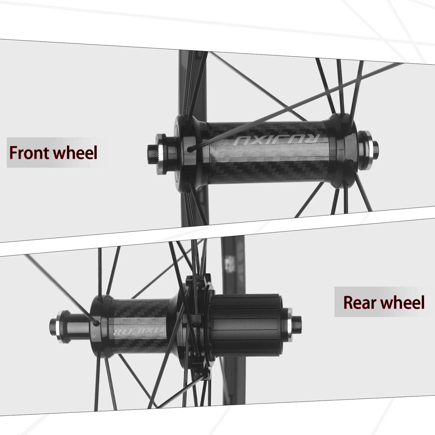 700C ultra-light carbon fiber tube HUB 120 ring road bike wheel V brake double aluminum alloy depth 30/40/50mm wheelset - Image 5