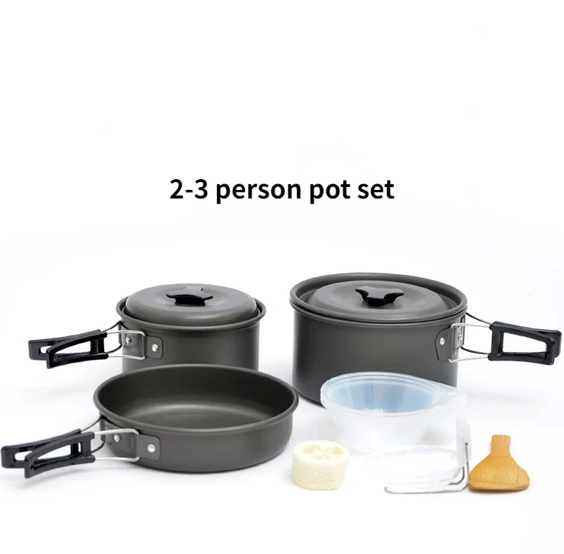 Camping Cookware Set for 1-7 Persons, Lightweight and Portable Pot and Pan with Carrying Bag, Perfect for Outdoor Camping - Image 4