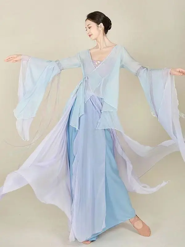 Chinese Classical Dance Folk Practice Clothes Traditional National Yangko Hanfu Clothing Elegant Female Modern Dancing Costume - Image 6