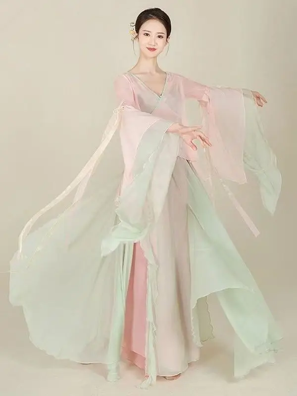 Chinese Classical Dance Folk Practice Clothes Traditional National Yangko Hanfu Clothing Elegant Female Modern Dancing Costume - Image 3