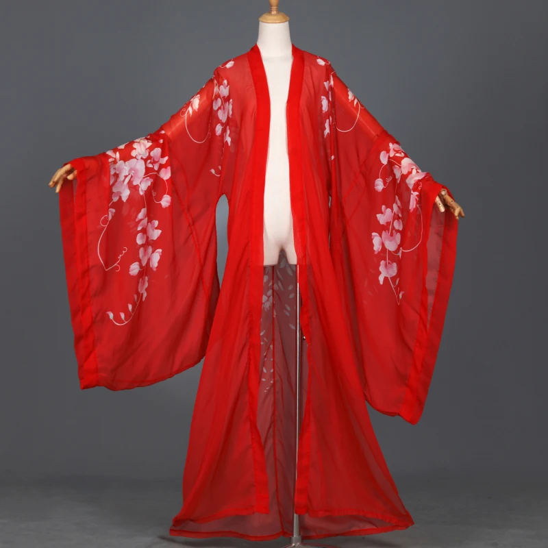Chinese Style Hanfu Cardigan Han Fairy Elegant Cardigan Shirts Folk Dance Costume Chinese Traditional Ancient Cosplay Hanfu Coat