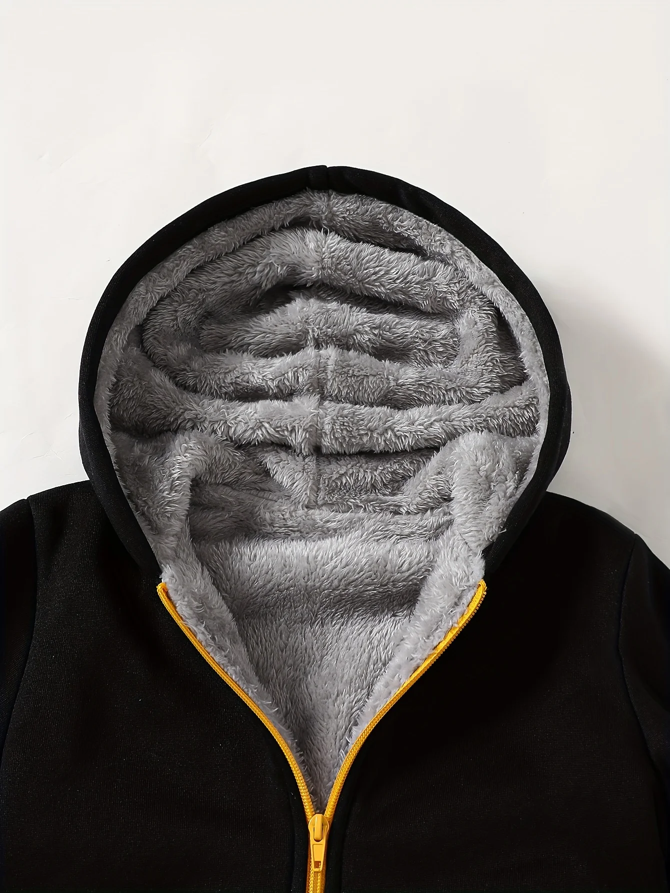 Boys Hooded Cardigan Fleece Lined Autumn Winter Fashion Sports Outerwear Comfortable Jacket - Image 4