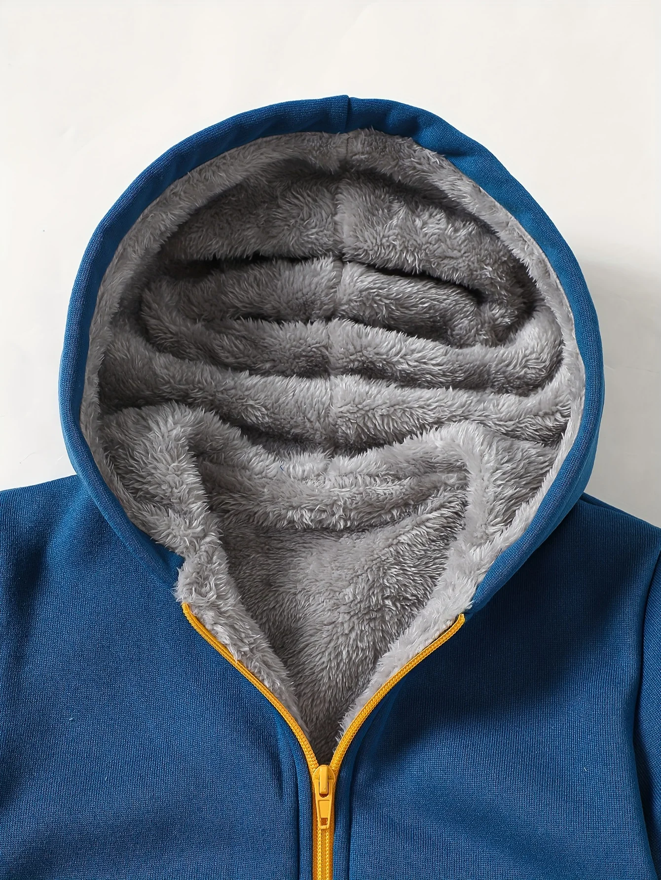 Boys Hooded Cardigan Fleece Lined Autumn Winter Fashion Sports Outerwear Comfortable Jacket - Image 3