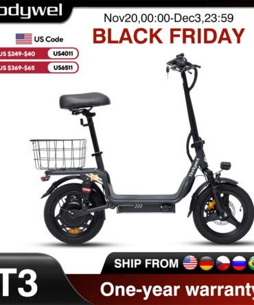 1000W adult electric scooter,31 miles 20 MPH equipped with 14 inch tires, Foldable E Scooter with Basket Bodywel T3