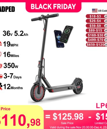 LP60 Electric Scooter 350W 19mph APP Smart Control Scooter 8.5inch tire Folding Electric Scooter 16miles Max Range for Adult