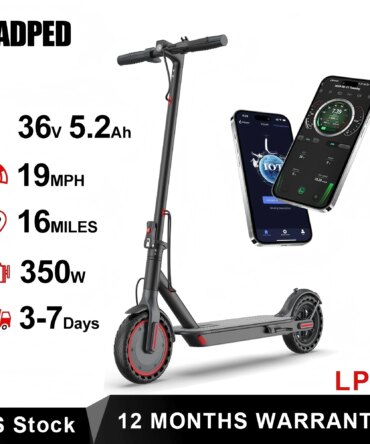 LADPED Electric Scooter 350W 19MPH APP Smart Control Scooter 8.5inch tire Folding E-Scooter 16Miles Max Range for Adult