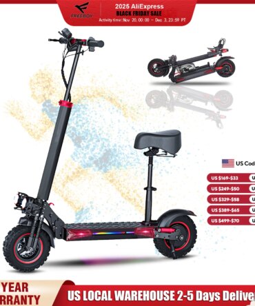 FREEBOY J11PLUS/J11MAX/J01 1200/800W Off-road Electric Scooter with Seat, 1-year Quality Guarantee Foldable Commuting E-scooter