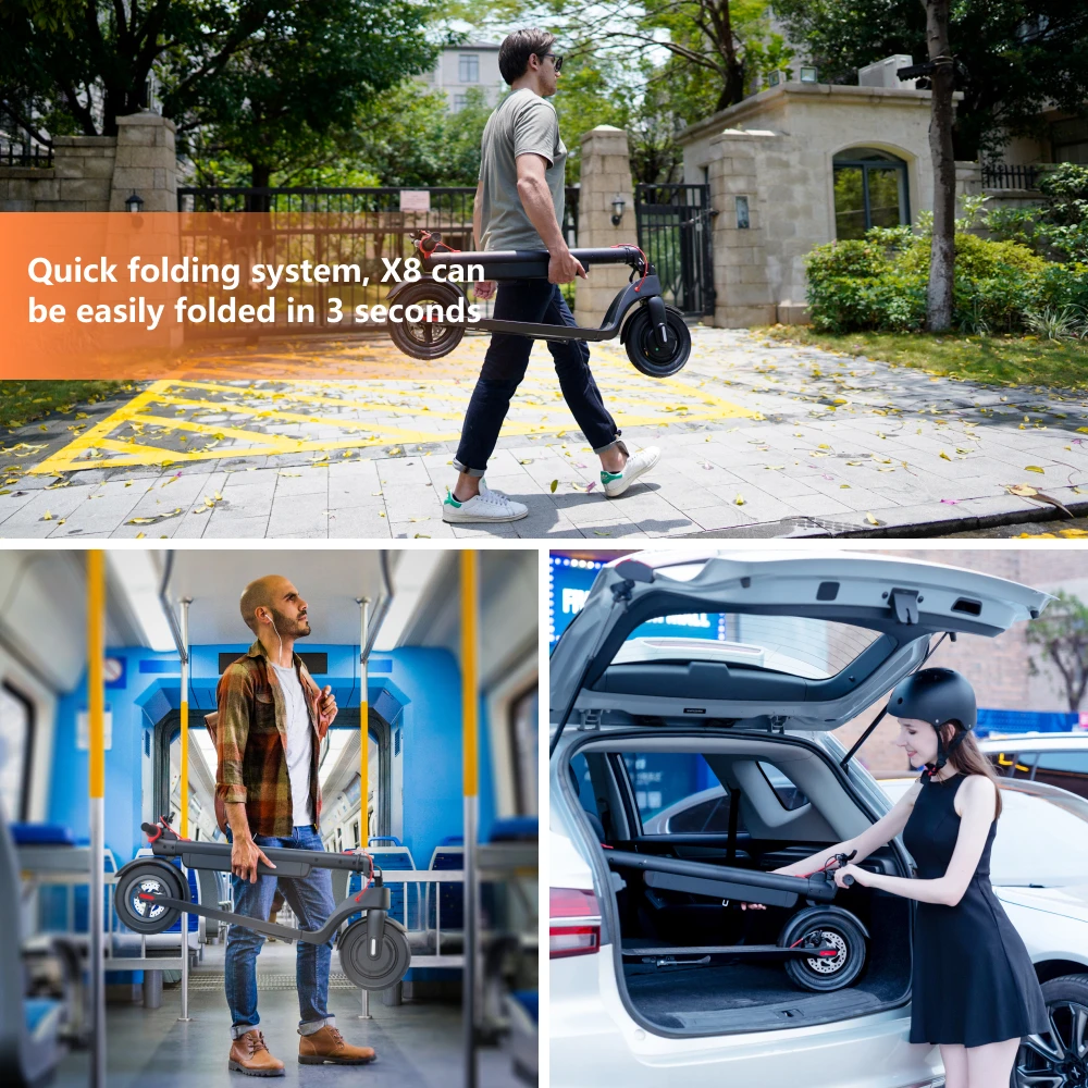 HX X8 10AH adult electric scooter escooter 350W 32KM/H Foldable Electric kick Electric Scooters 10 Inch e scooters E Scooter - Image 2