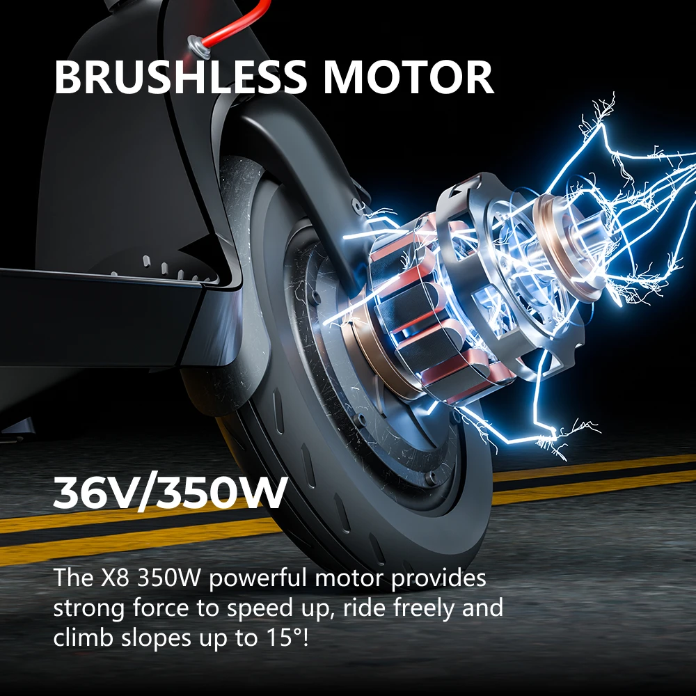 HX X8 10AH adult electric scooter escooter 350W 32KM/H Foldable Electric kick Electric Scooters 10 Inch e scooters E Scooter - Image 4