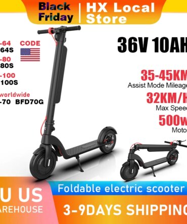 HX X8 10AH adult electric scooter escooter 350W 32KM/H Foldable Electric kick Electric Scooters 10 Inch e scooters E Scooter
