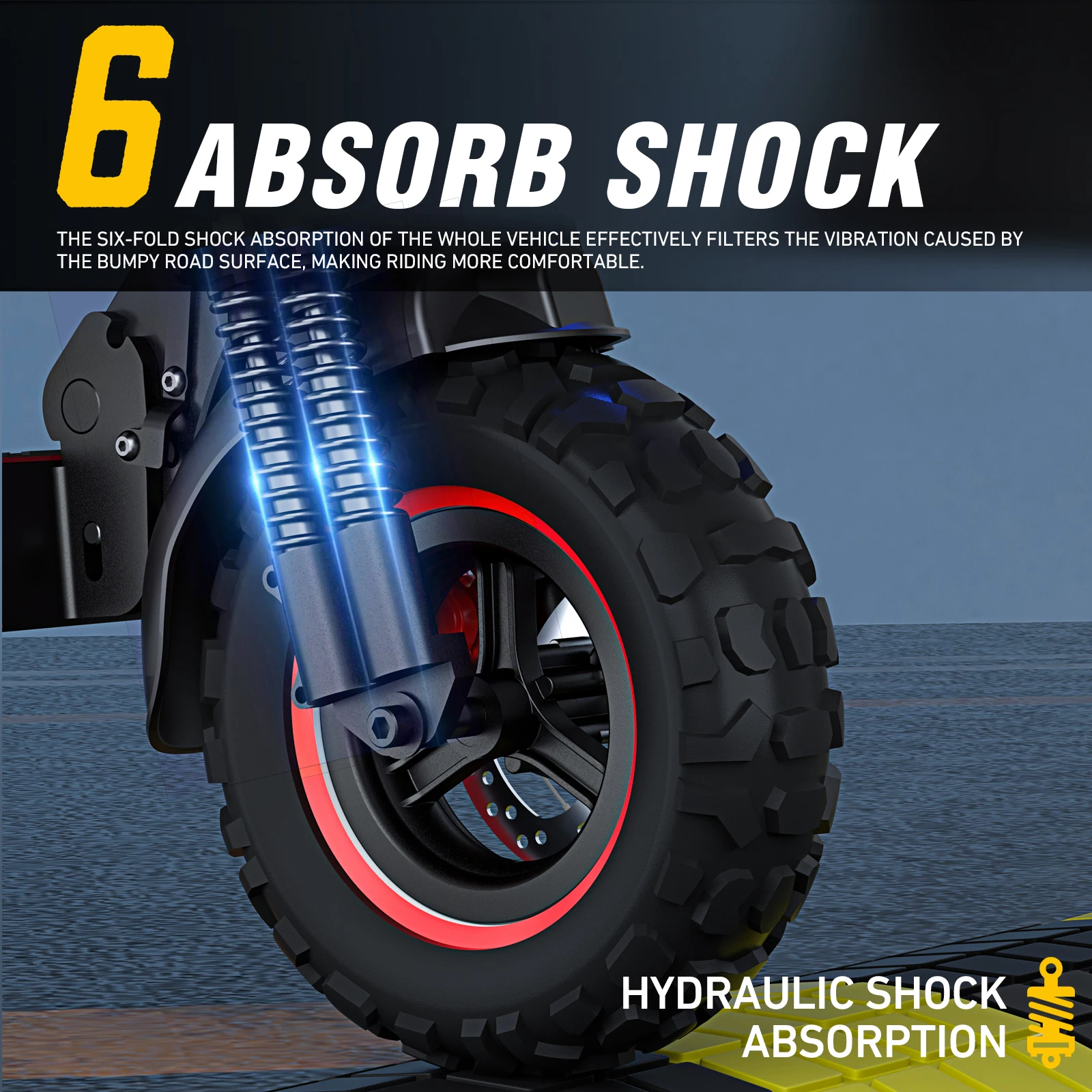 FREEBOY 1200W Off-road Electric Scooter with Seat, 48V 21Ah/18Ah Battery, Max speed 30Mph, Foldable Commuter E-scooter - Image 3