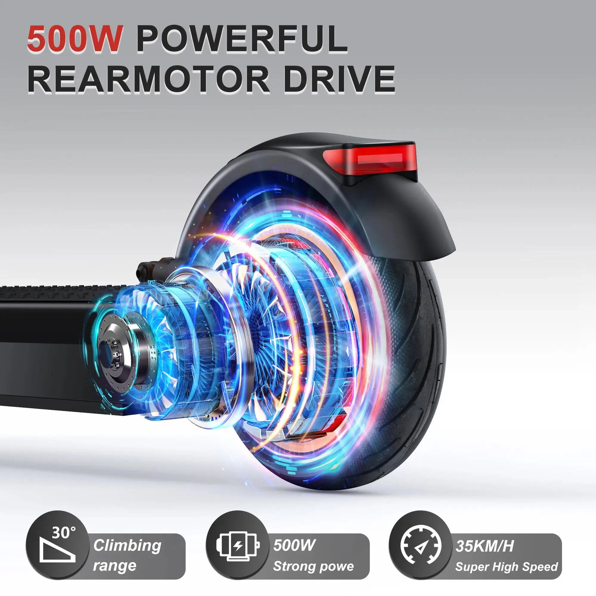 AOVOPRO New ESMAX Electric Scooter 500W 22MPH Adult APP Smart Scooter 28 miles Range Shock-absorbing Anti-skid Folding E-Scooter - Image 4