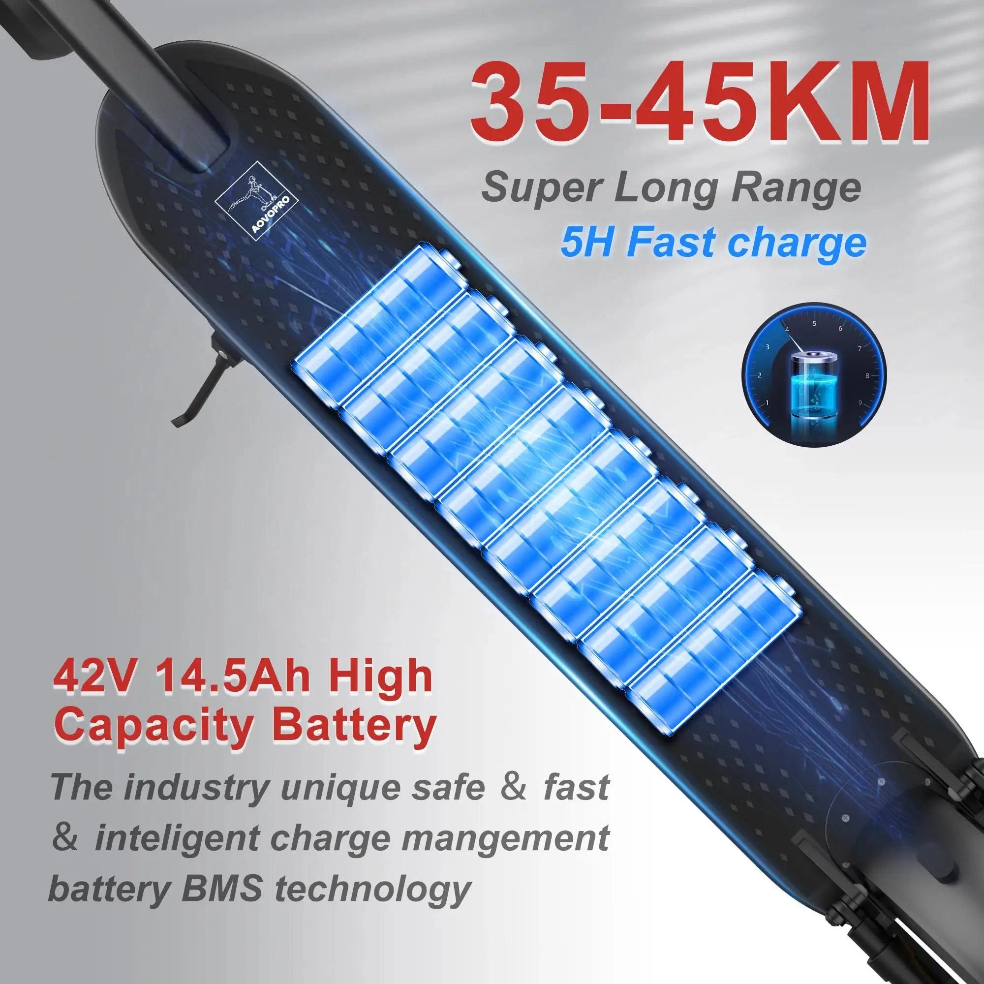 AOVOPRO New ESMAX Electric Scooter 500W 22MPH Adult APP Smart Scooter 28 miles Range Shock-absorbing Anti-skid Folding E-Scooter - Image 3