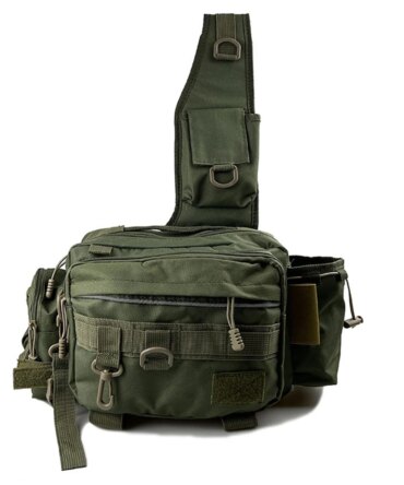 Fishing Tackle Bag Multi-Pocket Fishing Backpack Multifunctional Fishing Storage Bag with Rod Holder for Fishing Hiking Hunting