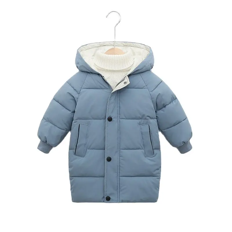 Kids Down Long Outerwear Winter Autumn Teen Cotton Clothes Boys Girls Cotton-Padded Parka Coats Big Children Thicken Warm Jacket - Image 5
