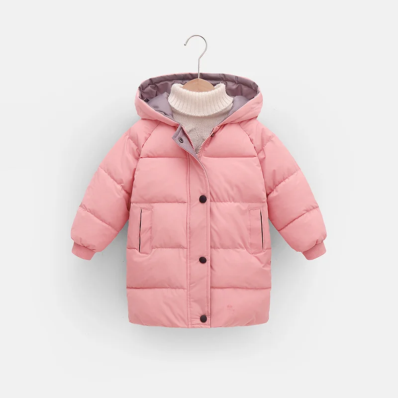Kids Down Long Outerwear Winter Autumn Teen Cotton Clothes Boys Girls Cotton-Padded Parka Coats Big Children Thicken Warm Jacket - Image 4