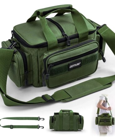 Goture Fishing Tackle Bags 38*23*19cm Shoulder Bag High Capacity 600D Oxford Cloth Outdoor Cycling Backpack Camping Picnic Bag