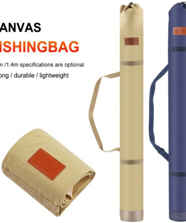 Folding Portable Fishing Gear Storage Bag Large Capacity Fishing Umbrella Bag Thickening Canvas Rod Bag Fishing Gear Accessories