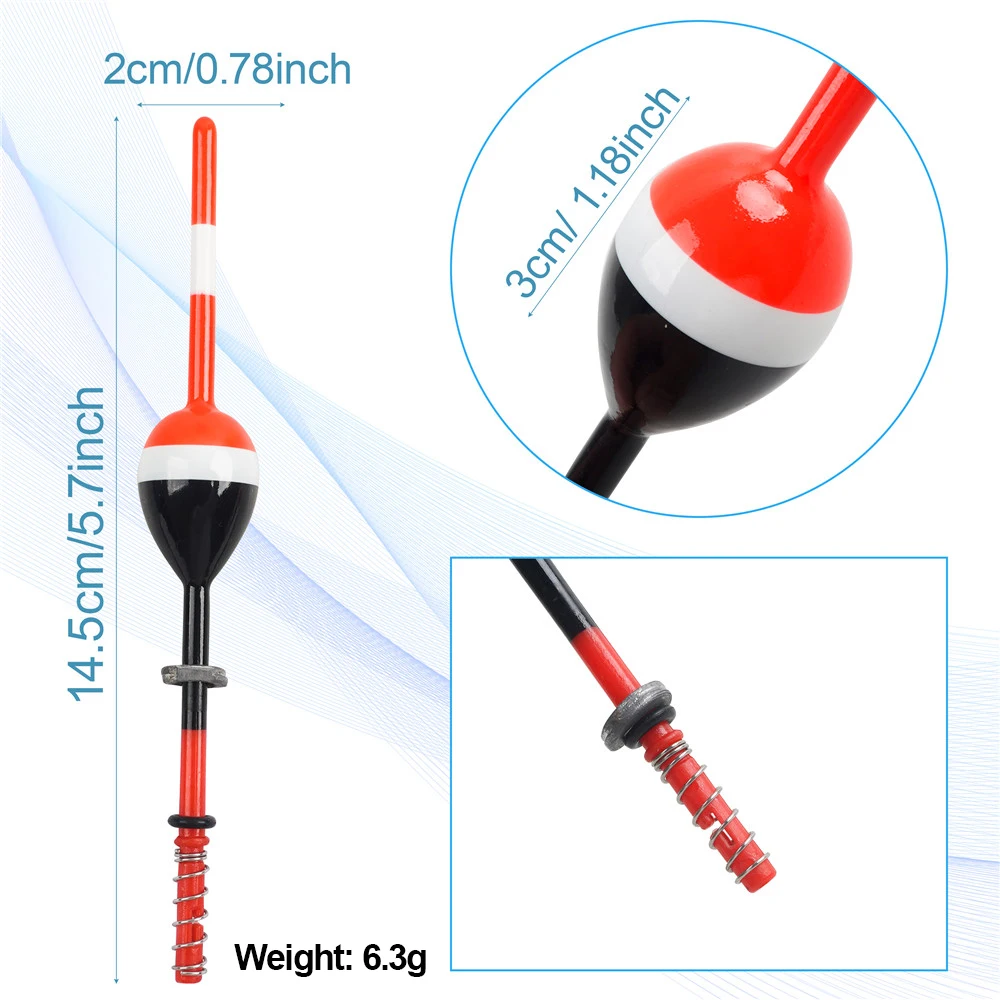 7PCS Wood Slip Bobbers Fishing Floats and Bobbers Fishing Spring Stick Float Bobbers for Crappie Bass Panfish Walleye Fishing - Image 3