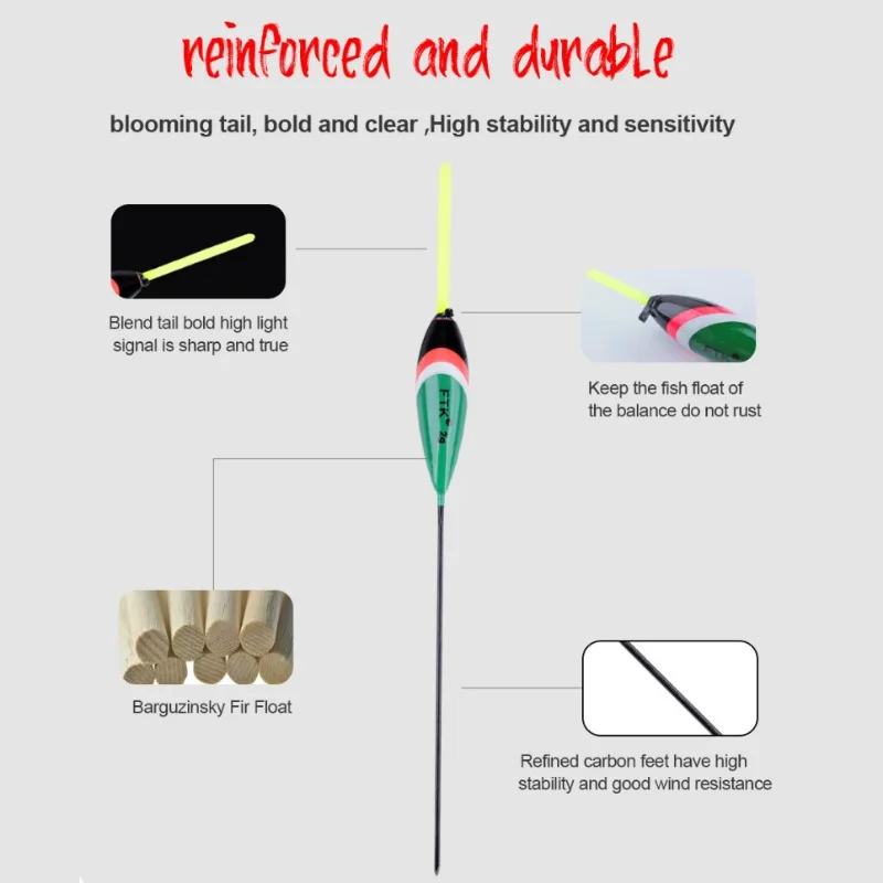 10pc/lot Size 1-5g Fishing Float Fir Floats for Carp Fishing Buoy Bobber Fishing Light Floats Multicolor - Image 5