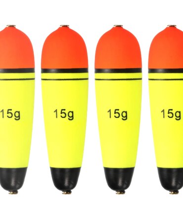 Fishing Slip Bobbers, 4 Pack EVA Fishing Float for Sea Fishing Freshwater, Yellow