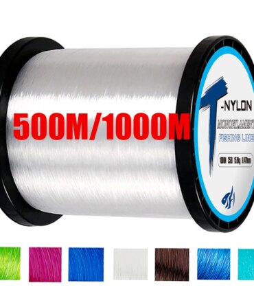 1000M Nylon Fishing Line Super Strong Monofilament Fishing Line  Speckle Fluorocarbon Coated Fishing Line For Carp Pesca olta