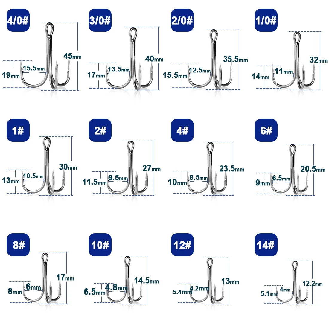 Fishing Treble Hooks 25~50Pcs Brabed Triple Sea Fishing Hooks Hard Lures for Freshwater Saltwater Fishing Accessories - Image 2