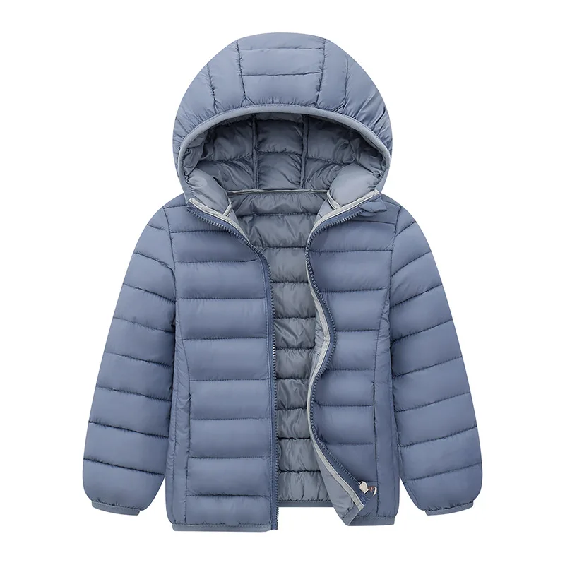Kids Down Jackets For 3-14 Years Autumn Winter Boys Girls Warm Solid Down Coats Teens Hooded Zipper Outerwear Children Clothing - Image 4