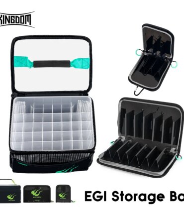 Kingdom Squid Jig Organizer Box Octopus Egi Case with 6/12/40 Grids Plastic Storage Container for Minnow Hard Bait Sea Tool Case