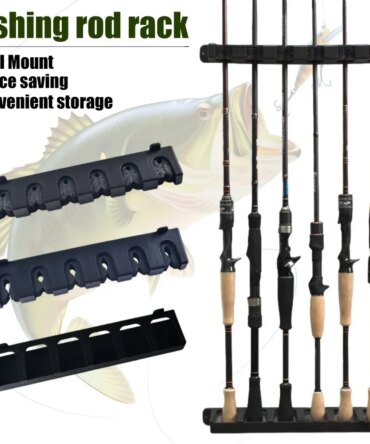 Fishing rod display rack household wall mounted fixed rack display rack vertical wall mounted fishing gear collection and store