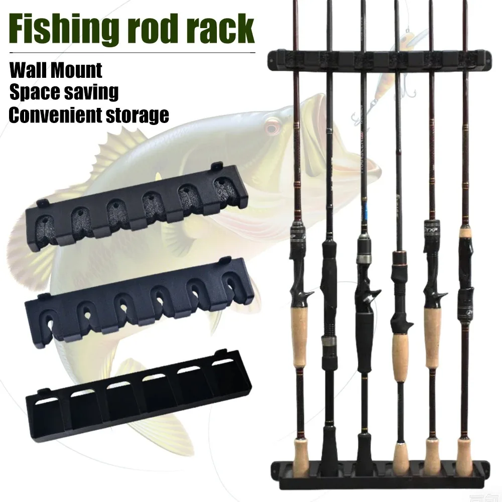 Fishing rod display rack household wall mounted fixed rack display rack vertical wall mounted fishing gear collection and store