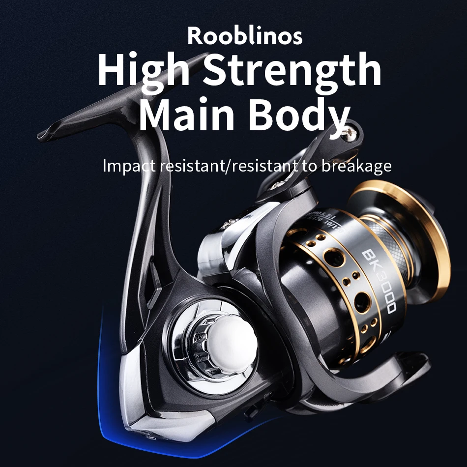 Rooblinos BK Spinning Fishing Reels For Saltwater Freshwater Metal Spool Left/Right Interchangeable Trout Carp Fishing Tackle - Image 4
