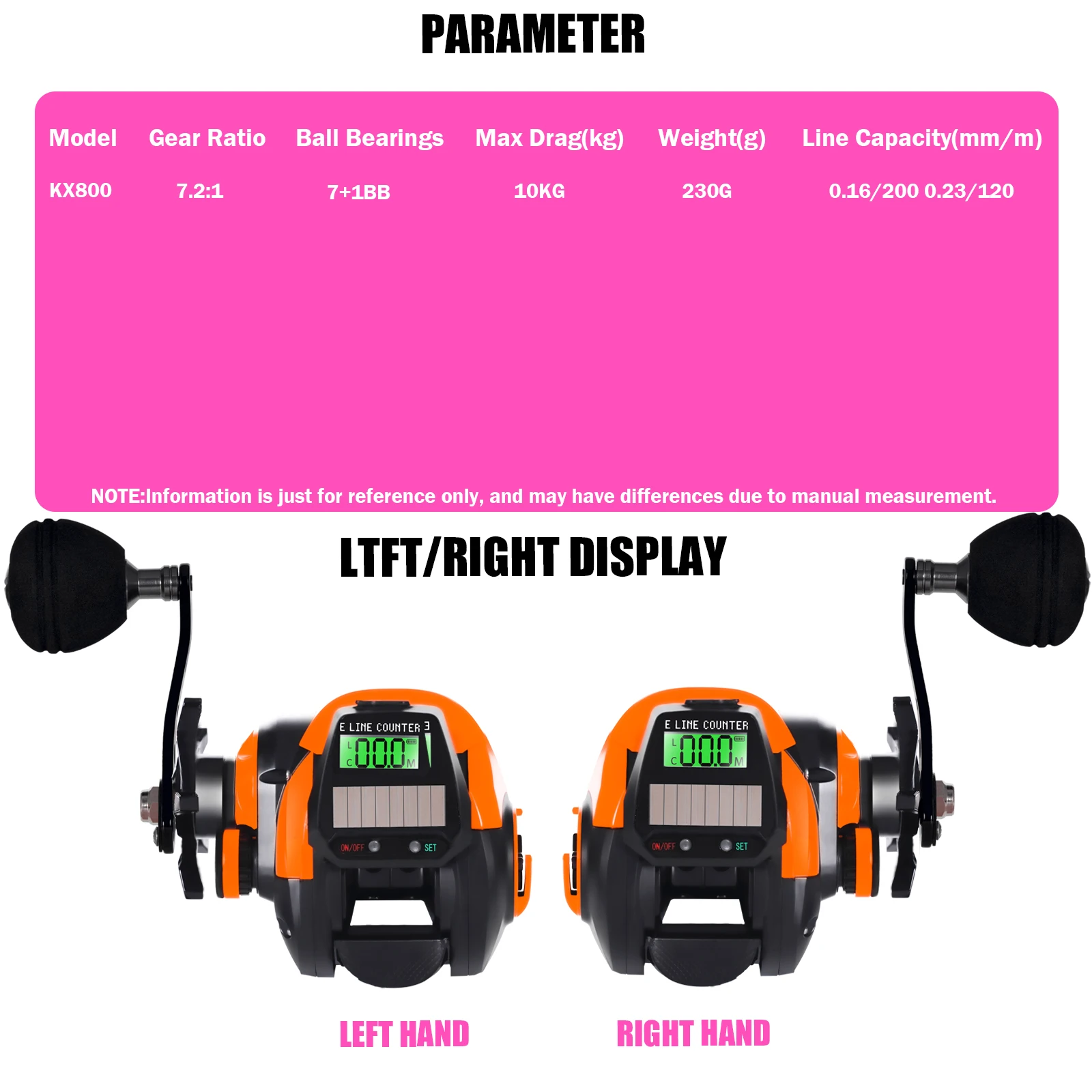 SAMOLLA Fishing Reel USB And Solar Charging Electronic Baitcasting Led Screen 7.2:1 Saltwater Waterproof Cast Drum Wheel Casting - Image 4