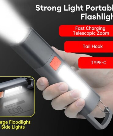 1-10PCS Super Bright COB Side Lights LED XPE Mini Portable Torch Zoomable Waterproof Outdoor Fishing Hunting Camping Flashlight