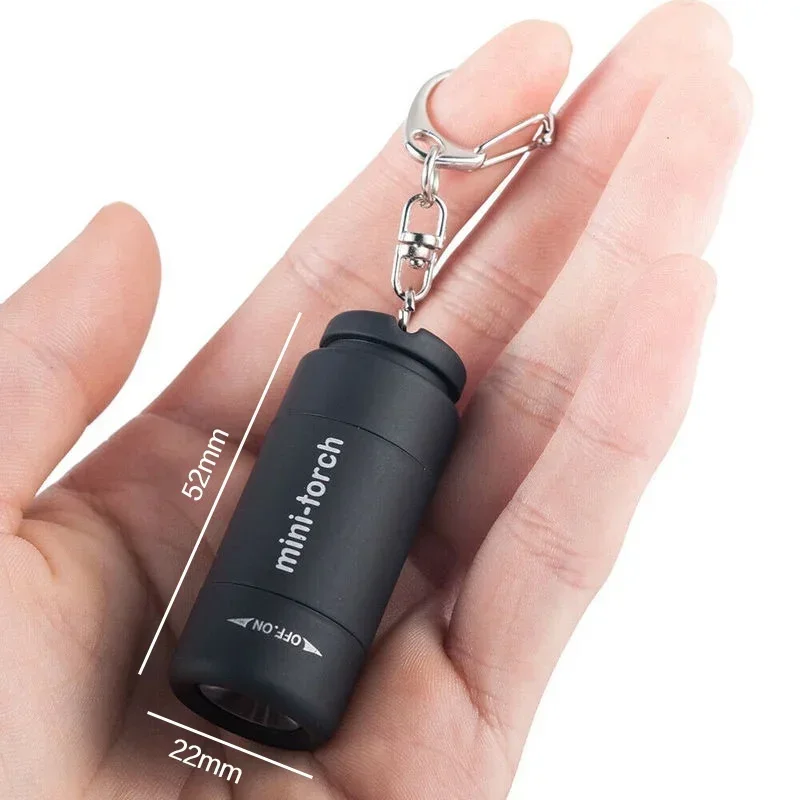USB Rechargeable LED Multifunctional Strong Light Pocket Keychain Flashlight Waterproof Outdoor Hiking Camping Mini Flashlight - Image 6
